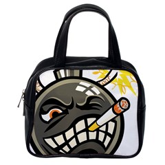 Smoking Cartoon Evil Bomb Cartoon Classic Handbag (One Side)