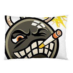 Smoking Cartoon Evil Bomb Cartoon Pillow Case (Two Sides)