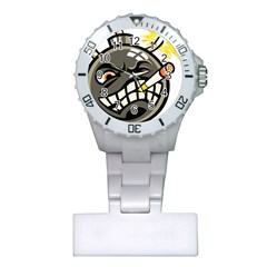 Smoking Cartoon Evil Bomb Cartoon Plastic Nurses Watch