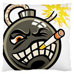 Smoking Cartoon Evil Bomb Cartoon Standard Flano Cushion Case (Two Sides)