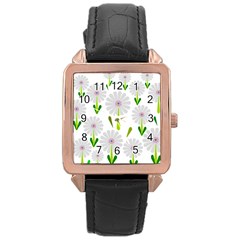 Zappwaits Rose Gold Leather Watch  by zappwaits