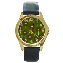 Zappwaits Round Gold Metal Watch by zappwaits