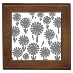 Zappwaits Flowers Black Framed Tiles by zappwaits