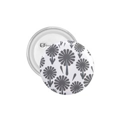 Zappwaits Flowers Black 1 75  Buttons by zappwaits