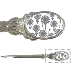 Zappwaits Flowers Black Letter Opener by zappwaits