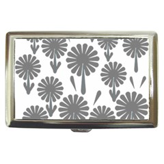 Zappwaits Flowers Black Cigarette Money Case by zappwaits