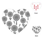 zappwaits flowers black Playing Cards (Heart) Front