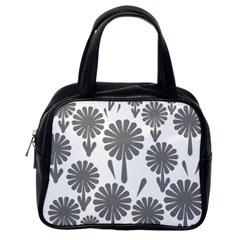 Zappwaits Flowers Black Classic Handbag (one Side) by zappwaits