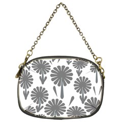 Zappwaits Flowers Black Chain Purse (one Side) by zappwaits