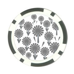 Zappwaits Flowers Black Poker Chip Card Guard (10 Pack) by zappwaits