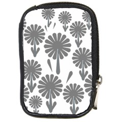 Zappwaits Flowers Black Compact Camera Leather Case by zappwaits