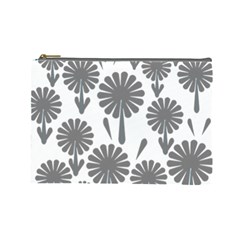 Zappwaits Flowers Black Cosmetic Bag (large) by zappwaits