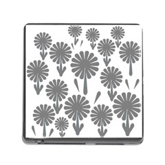 Zappwaits Flowers Black Memory Card Reader (square 5 Slot) by zappwaits