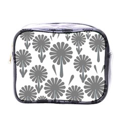 Zappwaits Flowers Black Mini Toiletries Bag (one Side) by zappwaits