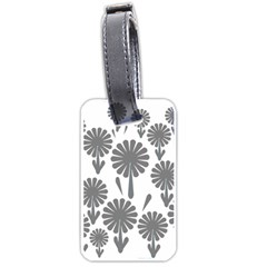 Zappwaits Flowers Black Luggage Tags (one Side)  by zappwaits