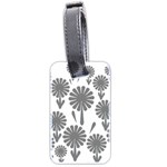 zappwaits flowers black Luggage Tags (Two Sides) Front