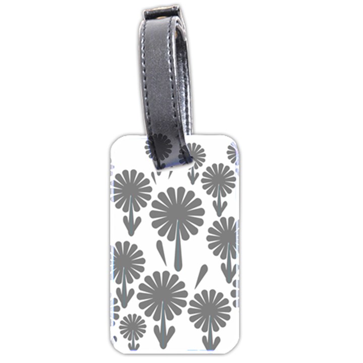 zappwaits flowers black Luggage Tags (Two Sides)