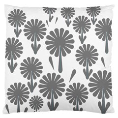 Zappwaits Flowers Black Large Cushion Case (one Side) by zappwaits