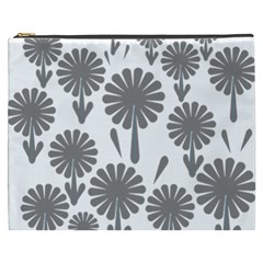 Zappwaits Flowers Black Cosmetic Bag (xxxl) by zappwaits