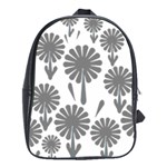 zappwaits flowers black School Bag (XL) Front