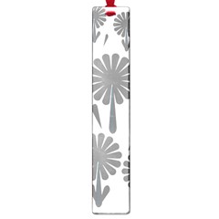 Zappwaits Flowers Black Large Book Marks by zappwaits