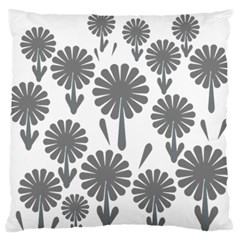 Zappwaits Flowers Black Standard Flano Cushion Case (two Sides) by zappwaits