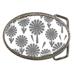 Zappwaits Flowers Black Belt Buckles