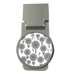 Zappwaits Flowers Black Money Clips (round)  by zappwaits