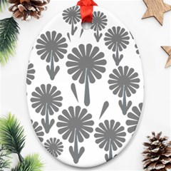 Zappwaits Flowers Black Oval Ornament (two Sides) by zappwaits