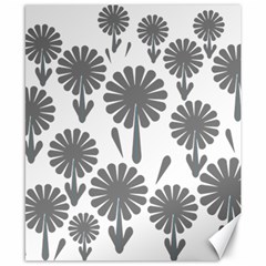 Zappwaits Flowers Black Canvas 8  X 10  by zappwaits