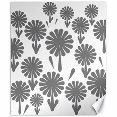 Zappwaits Flowers Black Canvas 20  X 24  by zappwaits