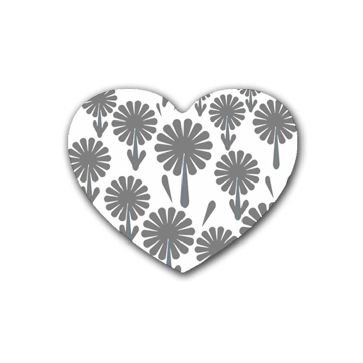 zappwaits flowers black Heart Coaster (4 pack) 