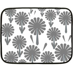 Zappwaits Flowers Black Fleece Blanket (mini) by zappwaits