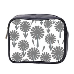 Zappwaits Flowers Black Mini Toiletries Bag (two Sides) by zappwaits