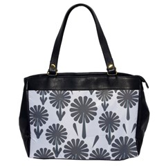 Zappwaits Flowers Black Oversize Office Handbag by zappwaits