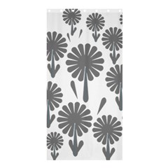 Zappwaits Flowers Black Shower Curtain 36  X 72  (stall)  by zappwaits