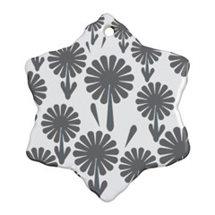 Zappwaits Flowers Black Ornament (snowflake) by zappwaits