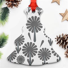 Zappwaits Flowers Black Christmas Tree Ornament (two Sides) by zappwaits