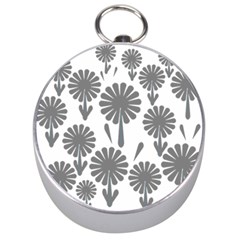 Zappwaits Flowers Black Silver Compasses by zappwaits