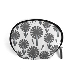 Zappwaits Flowers Black Accessory Pouch (small) by zappwaits