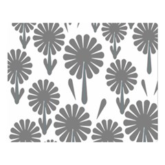 Zappwaits Flowers Black Double Sided Flano Blanket (large)  by zappwaits