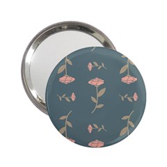 Florets In Grey 2 25  Handbag Mirrors by WensdaiAmbrose