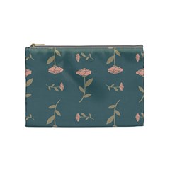 Florets In Grey Cosmetic Bag (medium) by WensdaiAmbrose