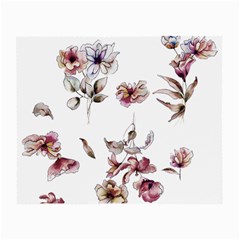 Purple Flowers Bring Cold Showers Small Glasses Cloth by WensdaiAmbrose