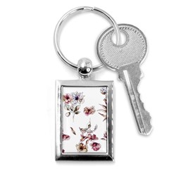 Purple Flowers Bring Cold Showers Key Chains (rectangle)  by WensdaiAmbrose