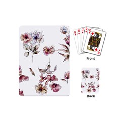 Purple Flowers Bring Cold Showers Playing Cards (mini) by WensdaiAmbrose