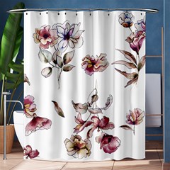 Purple Flowers Bring Cold Showers Shower Curtain 60  X 72  (medium)  by WensdaiAmbrose