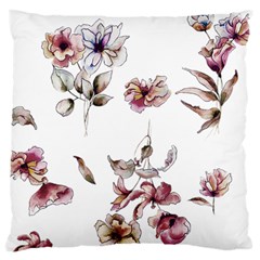 Purple Flowers Bring Cold Showers Large Cushion Case (two Sides) by WensdaiAmbrose