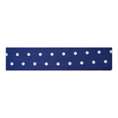 Navy Polka Dot Velvet Scrunchie by WensdaiAmbrose