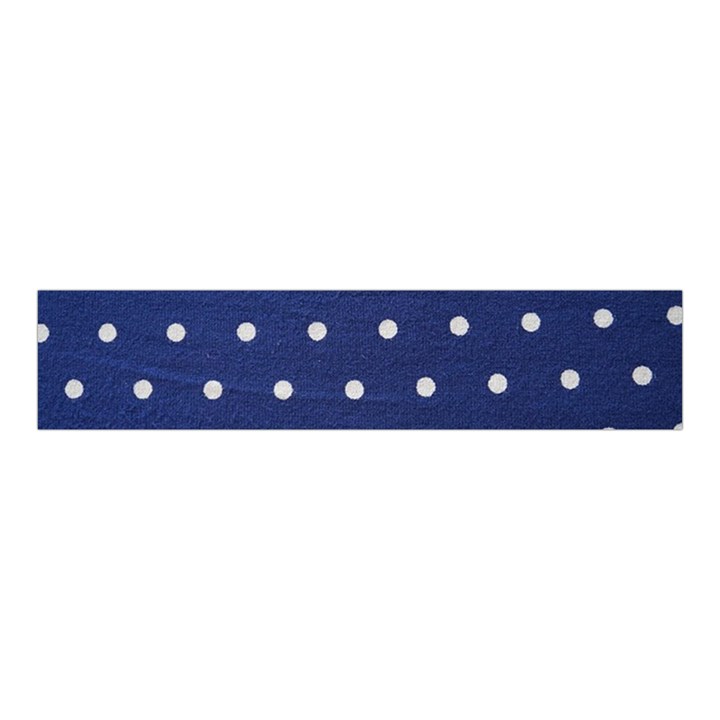 Navy Polka Dot Velvet Scrunchie